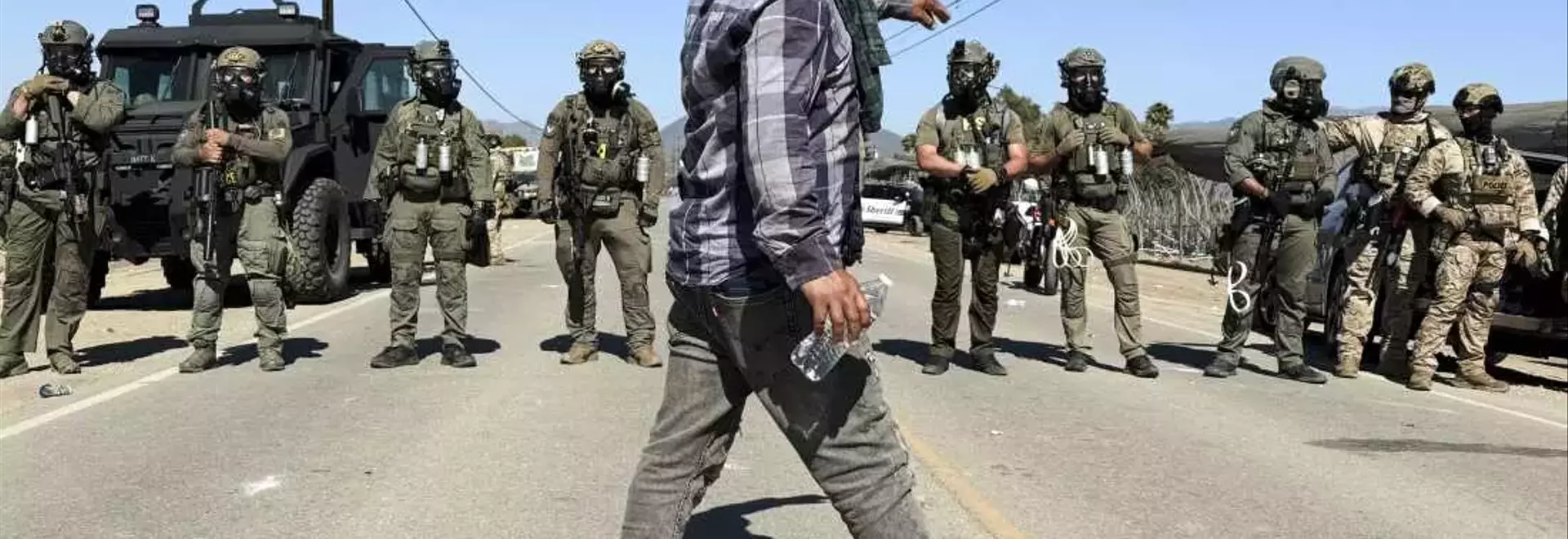 Federal Agents and Protesters Clash During Farm Raid in Southern California