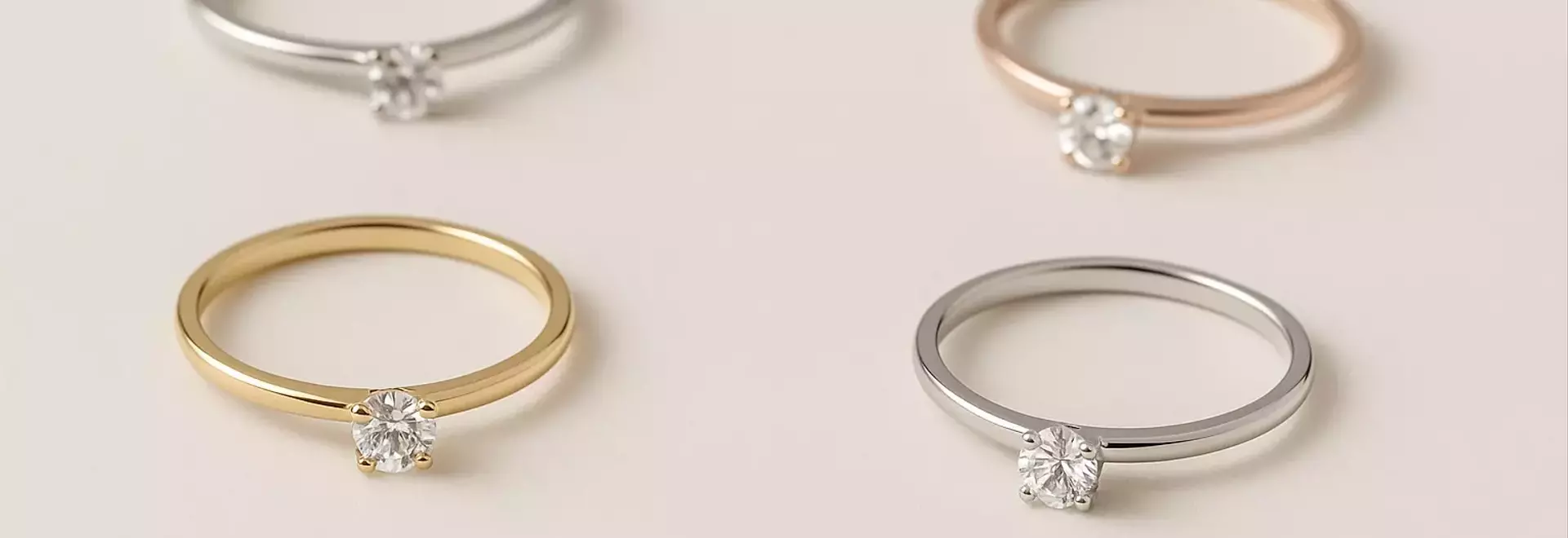 Diamond Rings with Minimalist Design