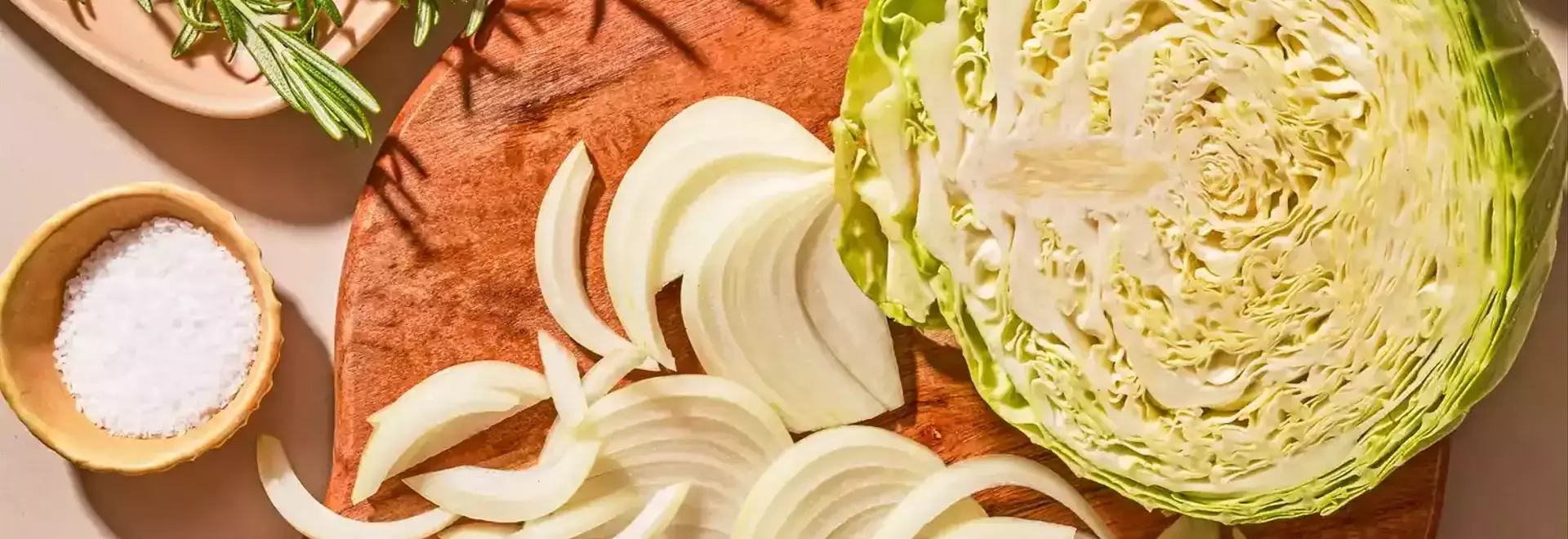 Roasted Cabbage Salad with Rosemary-Garlic Vinaigrette