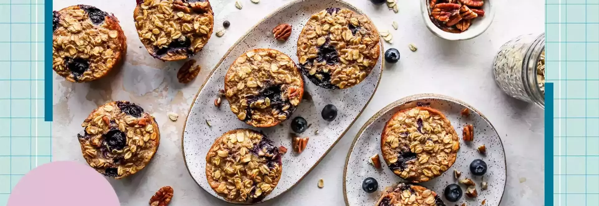 The Morning Snack for Digestive Health: Oatmeal Cups with Blueberries and Nuts