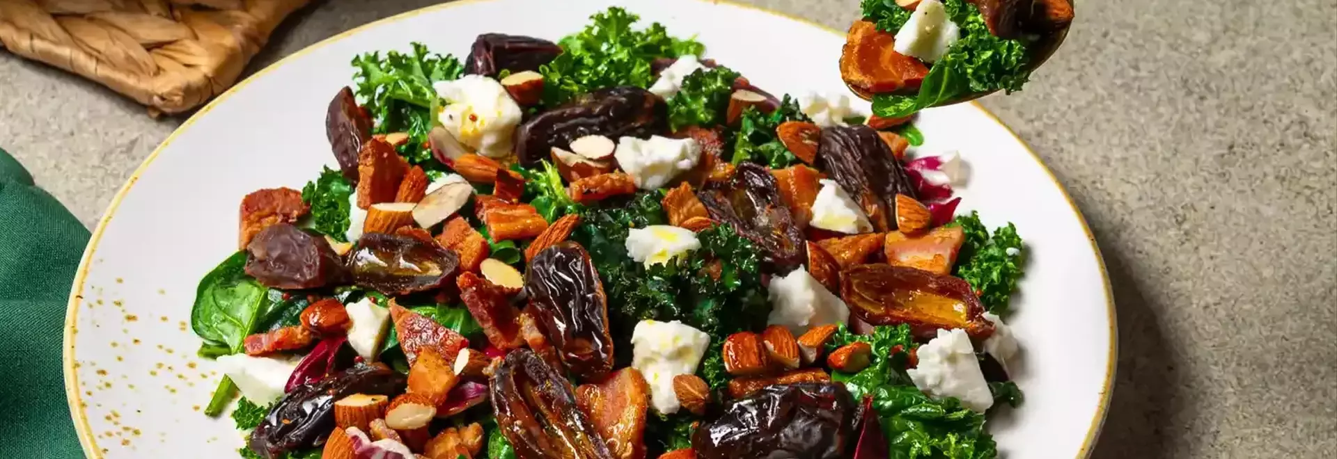 Bacon and Date Salad with Tangy Vinaigrette