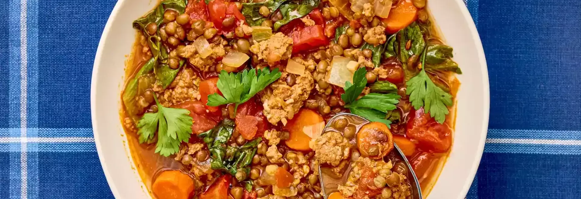 Quick & Easy Chorizo and Lentil Stew with Bitter Greens