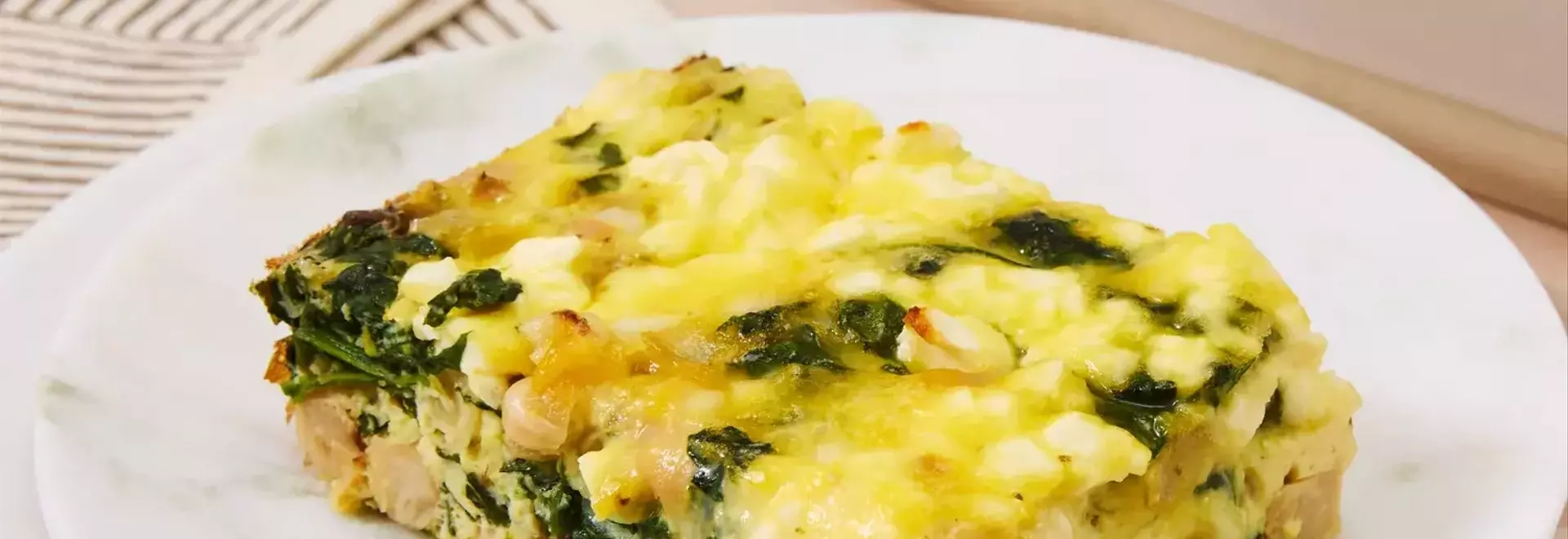 Wholesome Spinach & White Bean Egg Bake with Feta