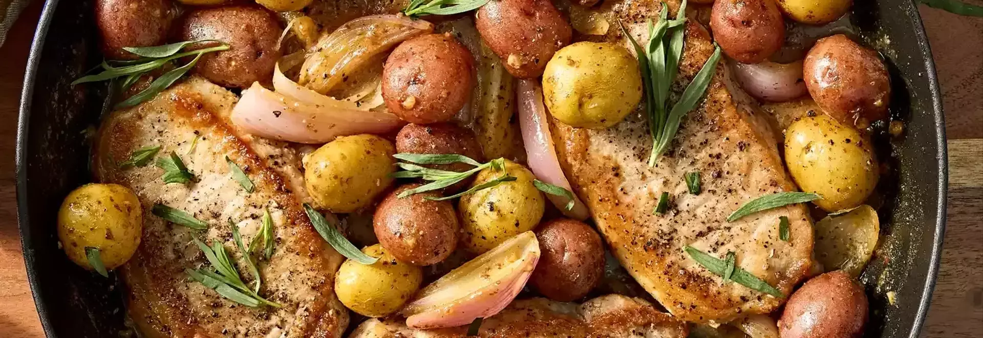 Honey-Mustard Pork Chops with Potatoes: A Quick and Healthy Meal