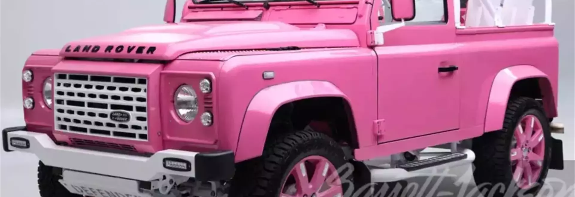 Unique Barbie-Themed Land Rover Defender 90 Up for Auction