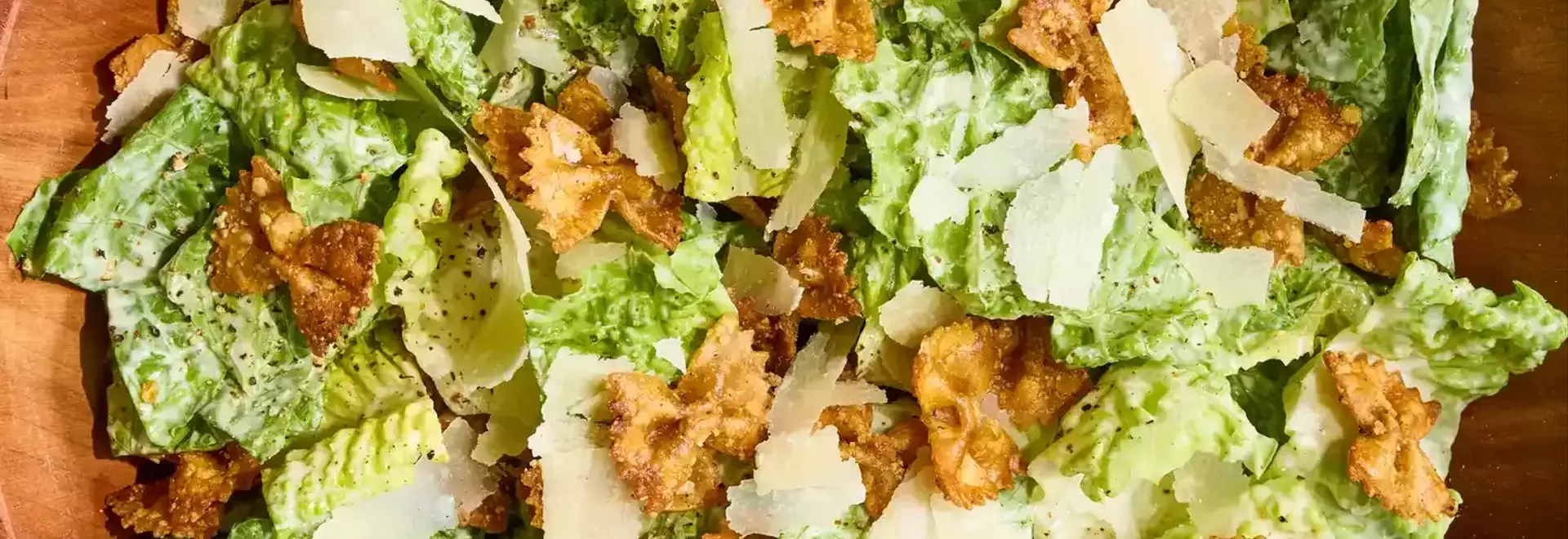 Crispy Pasta Caesar Salad