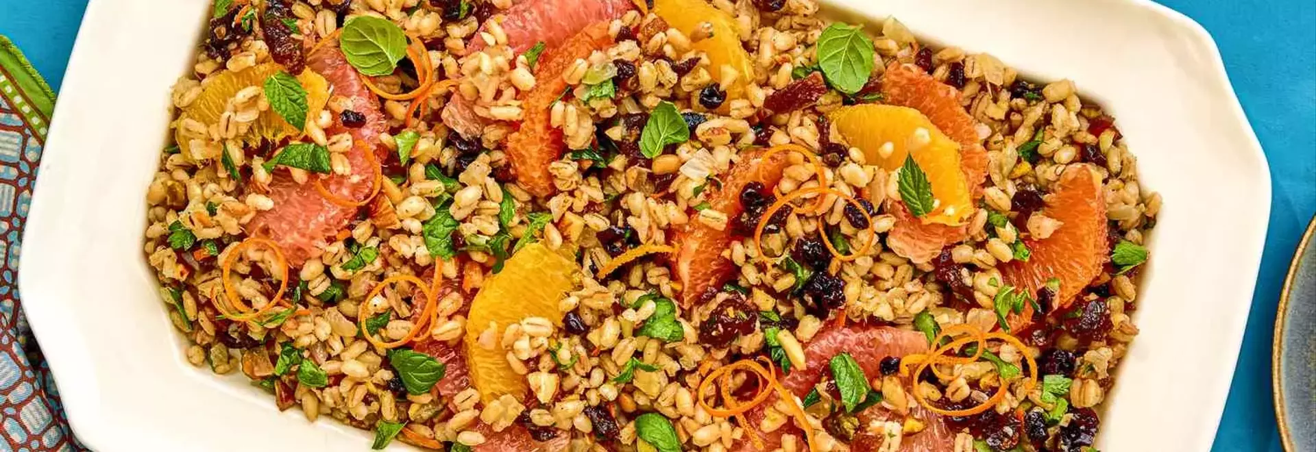 Mediterranean Barley Pilaf with Zesty Citrus and Dried Fruits