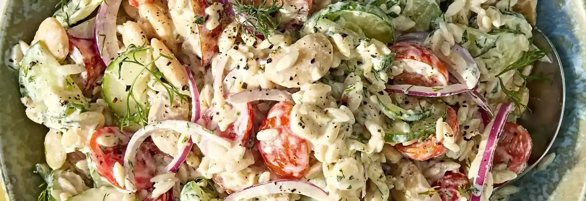 Refreshing Orzo Salad with Creamy Herb Dressing