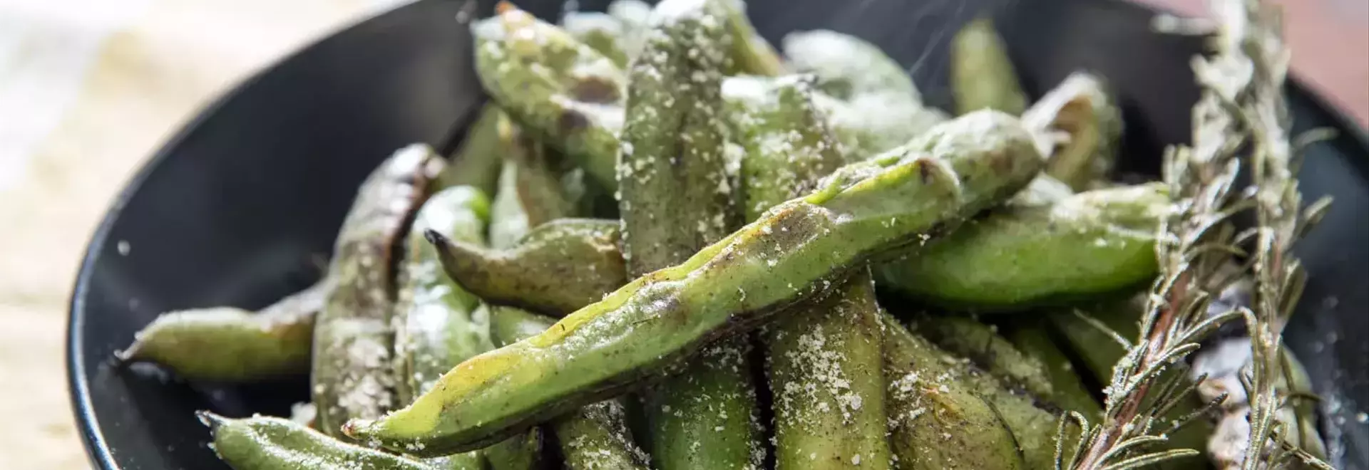 Effortless Broiled Fava Beans with Herb-Infused Salt