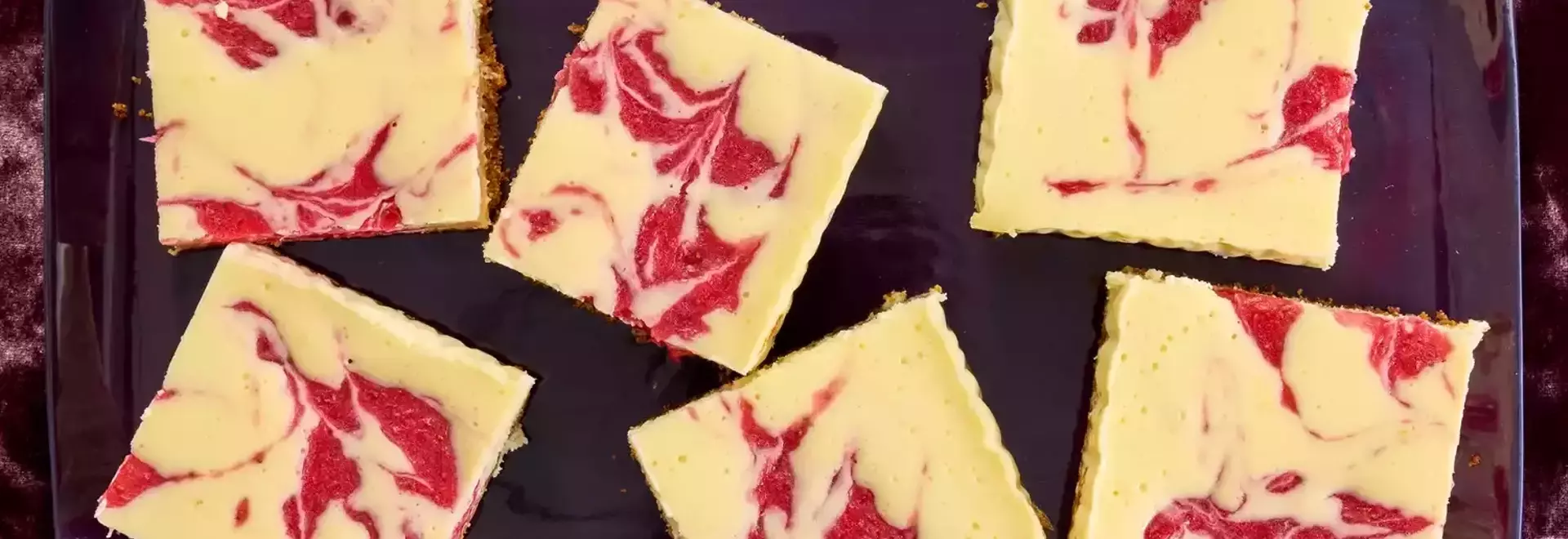 Delectable Strawberry & Goat Cheese Cheesecake Squares