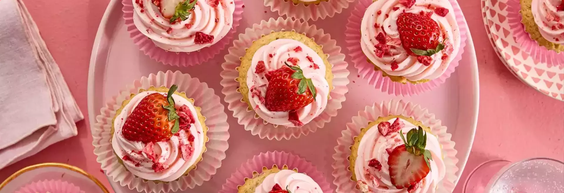 Delightful Strawberry Cupcakes with Rosy Buttercream
