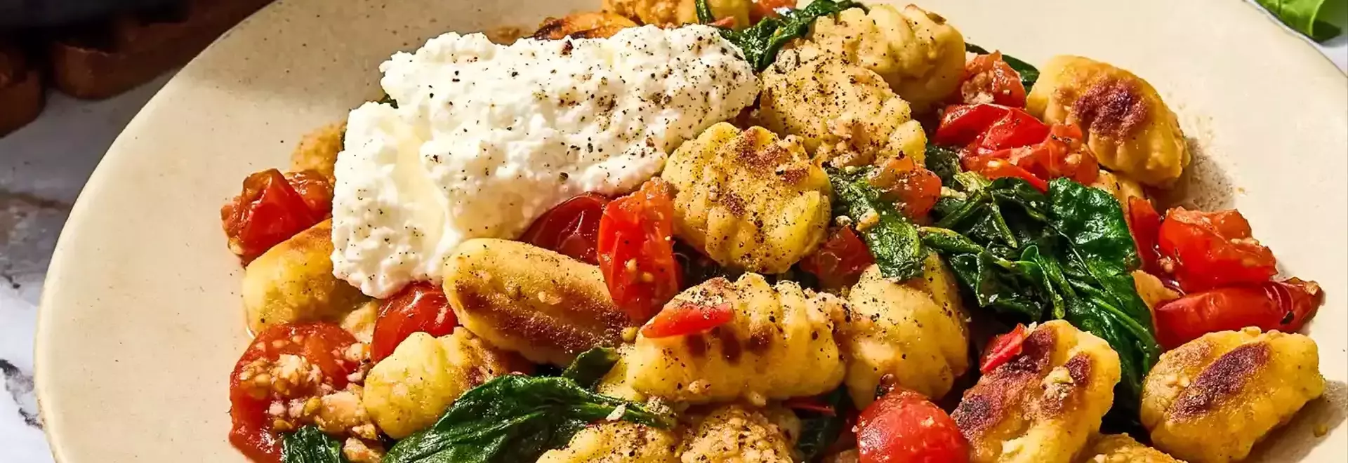 Speedy Skillet Gnocchi with Tomatoes and Spinach