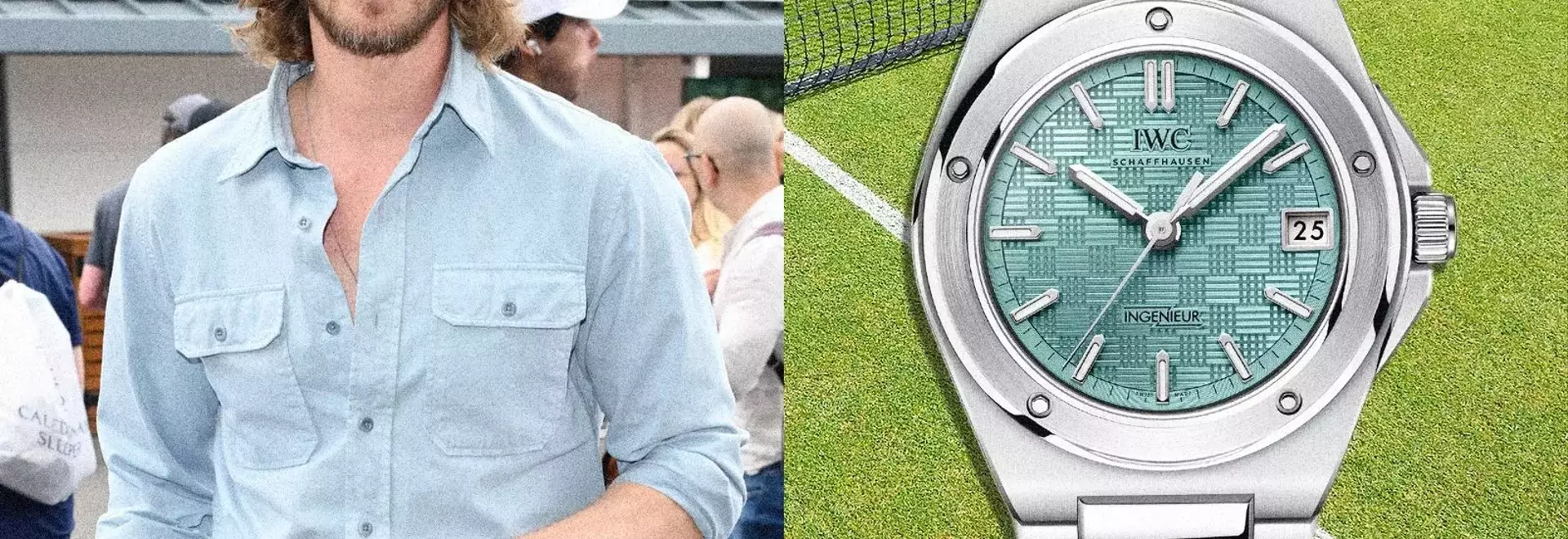 Andrew Garfield's Wimbledon Style: A Blue-Toned IWC Ingenieur Steals the Show