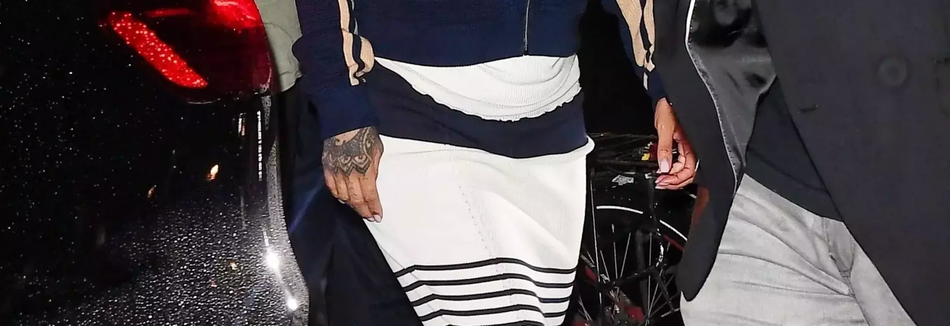 Rihanna's Bold Striped Ensemble Takes Center Stage in New York City