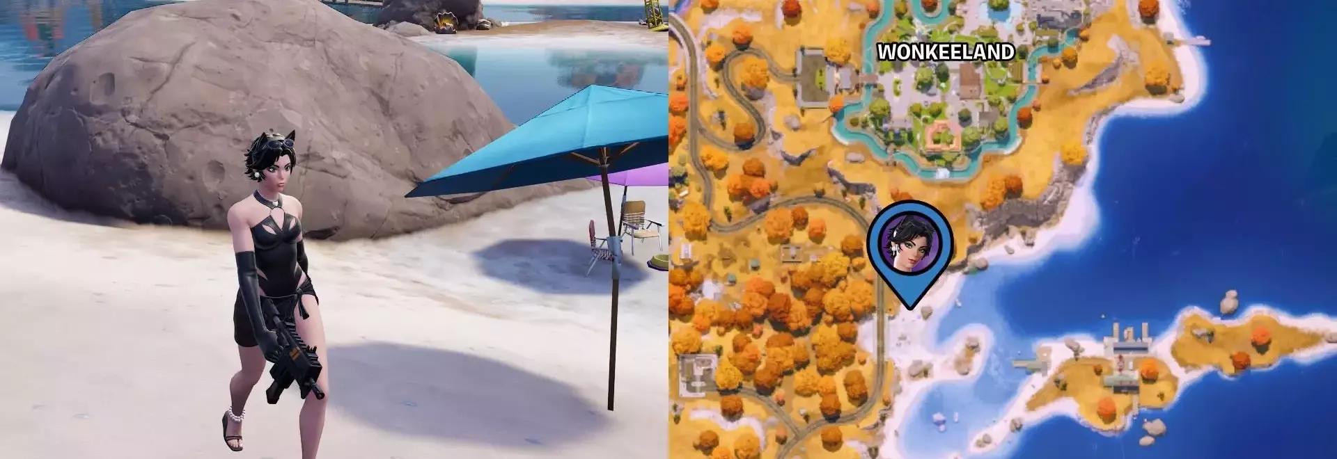 Locating Catwoman in Fortnite Chapter 7 Season 3