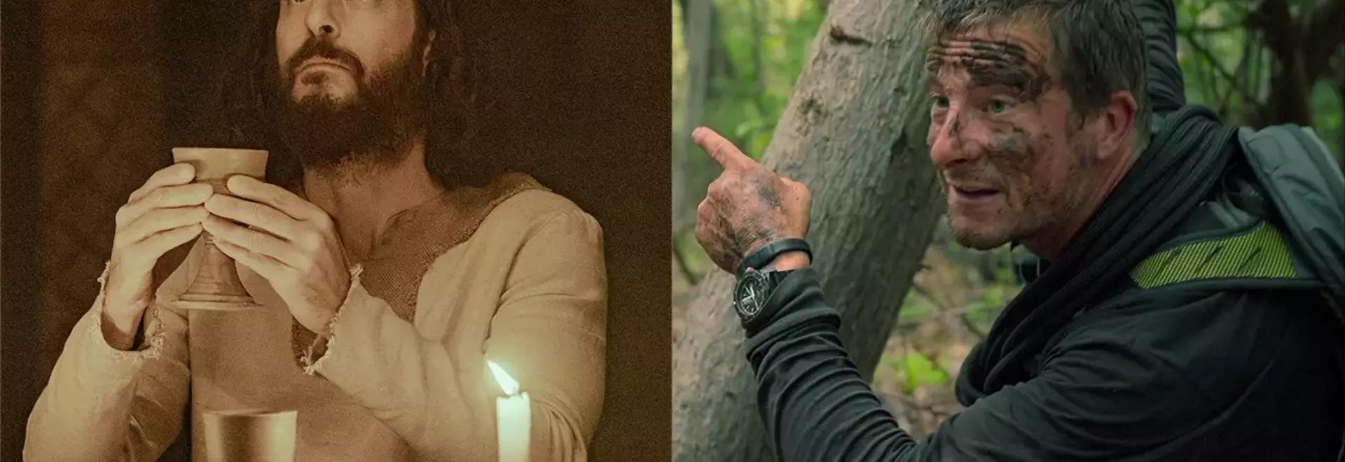 Jesus Rappels in 'The Chosen' x Bear Grylls Crossover Event
