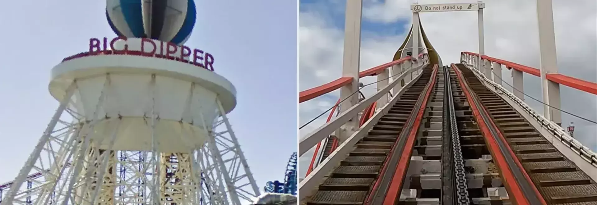 Blackpool Pleasure Beach's Big Dipper Roller Coaster Appears to Derail, Caught on TikTok Video