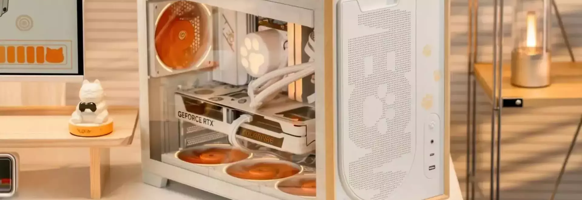 Colorfire's Cat-Themed PC Case Features an Adorable Paw-Print Power Button