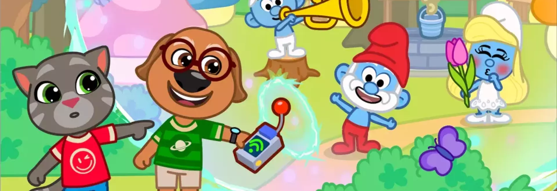 Talking Tom & Friends World Game Introduces Smurfs Crossover