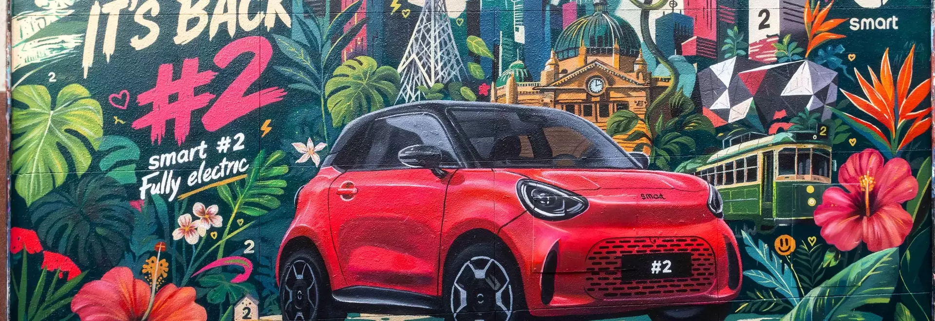 Smart's #2 Electric Car Unveiled Through Global Mural Campaign