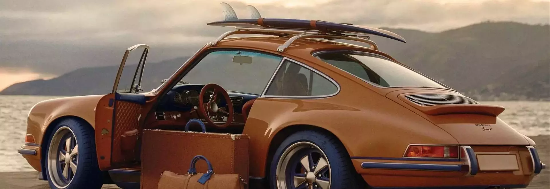 Louis Vuitton's Inaugural Automotive Collaboration with Singer Transforms Iconic Porsche 911s