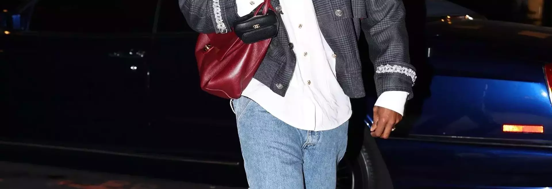 A$AP Rocky Channels Rihanna's Signature Double-Bag Chanel Style in New York