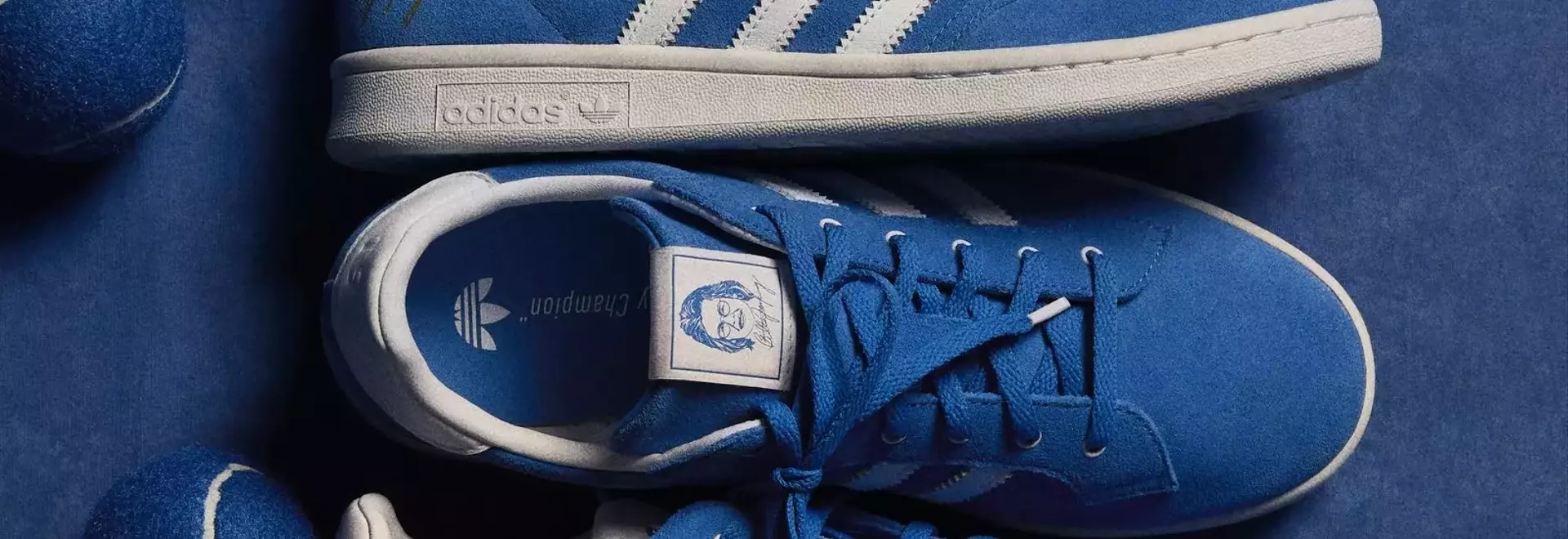 Adidas Revives Billie Jean King's Iconic Blue Suede Tennis Shoes