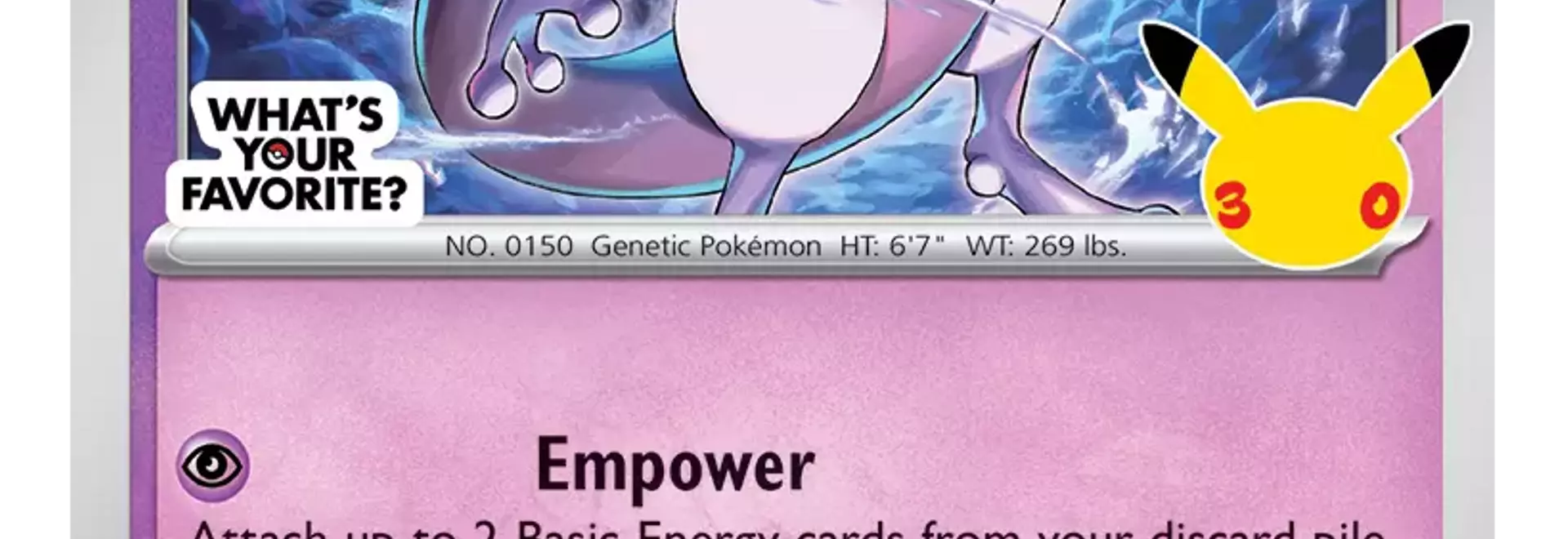 Exclusive Mewtwo Promo Card for Pokémon TCG 30th Anniversary Revealed