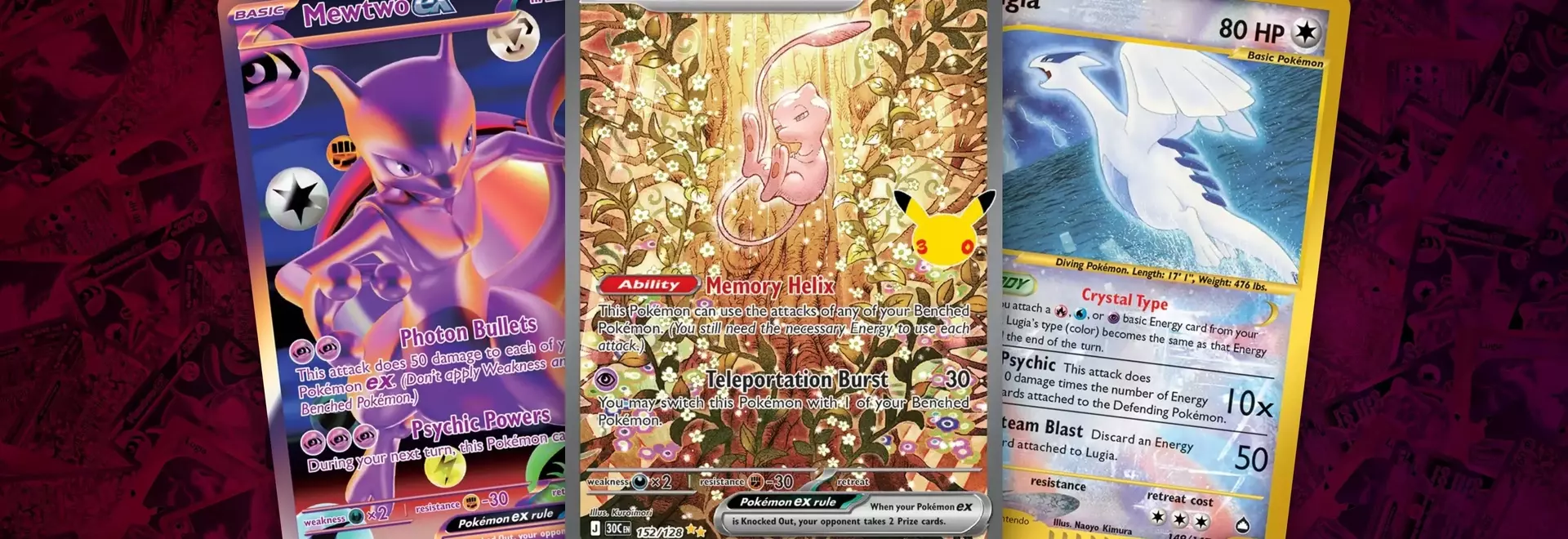 Top-Valued Cards from Pokémon TCG: 30th Celebration