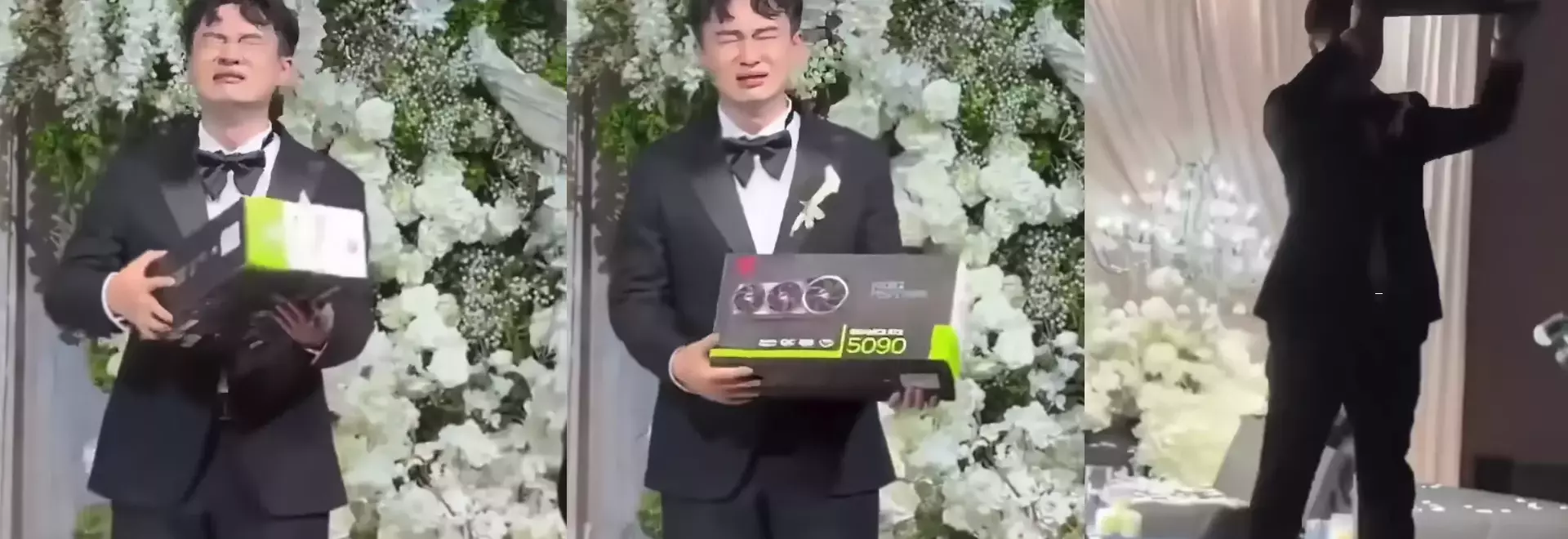 Man's Emotional Reaction to RTX 5090 Wedding Gift Goes Viral