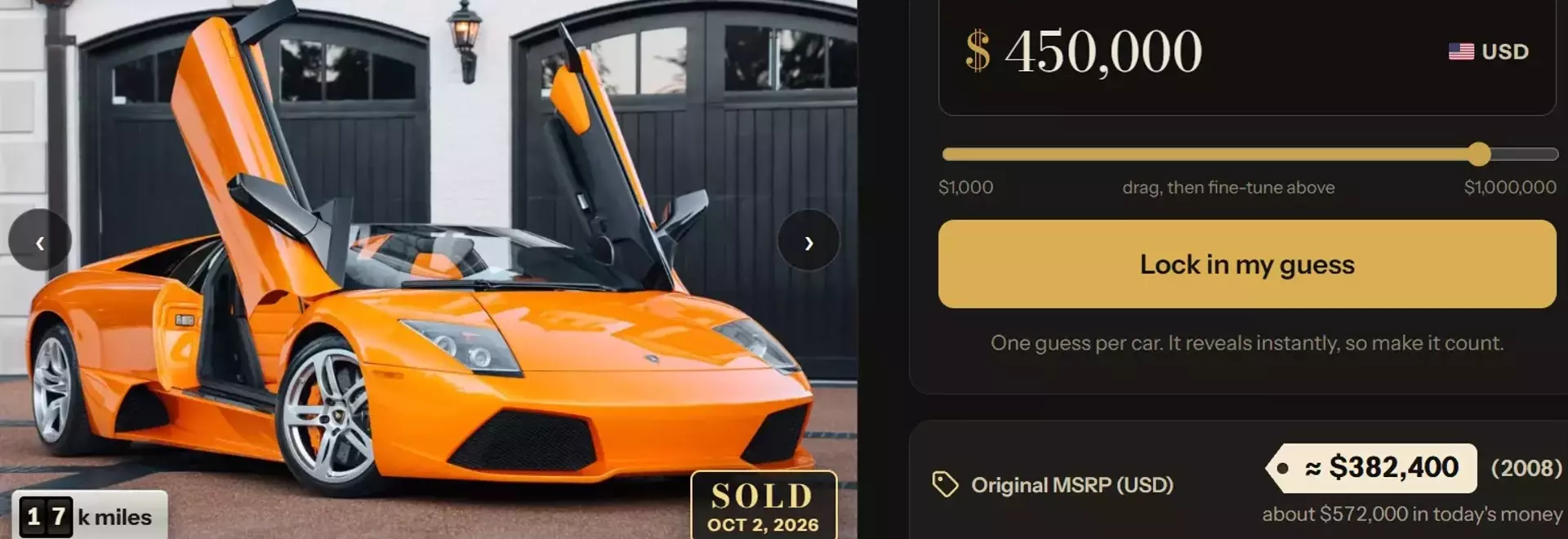 The Daily Lowball: A New Online Game Testing Used Car Price Knowledge